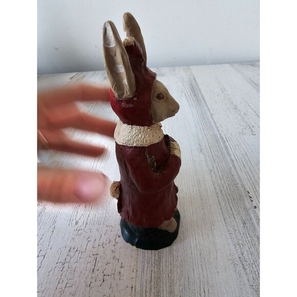 Betty lou byrnes Peter Claus entail rabbit‎ bunny Santa decor vintage 1989 - Picture 5 of 9